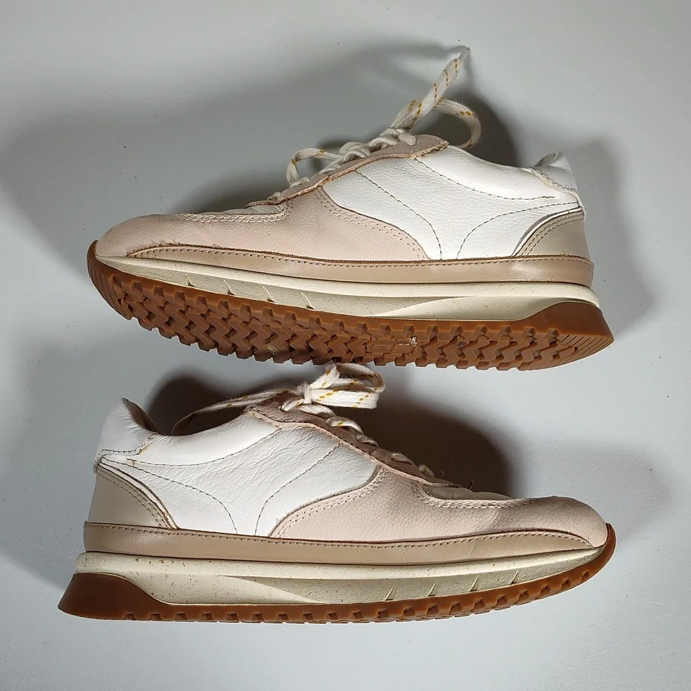Madewell MWL Kickoff neutral leather trainers sneakers 6